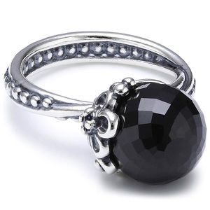Pandora Garden Odyssey Black Spinel Ring